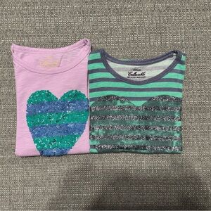 Crewcuts Kids Long Sleeve Tees - Pink and Green